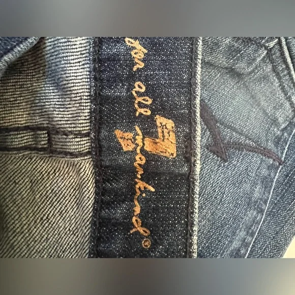 7 For All Mankind Bootcut Jeans Size 30 Medium Wash High Rise Denim - Picture 3 of 7